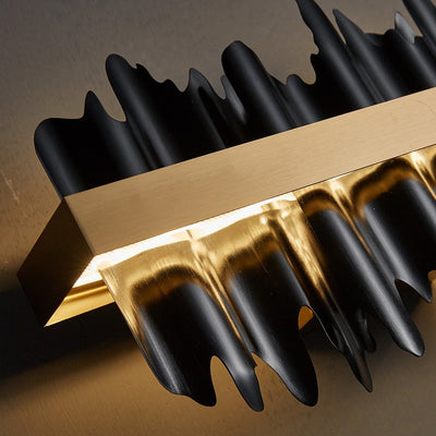 Francesco Drip Wave Gold Bar Chandelier