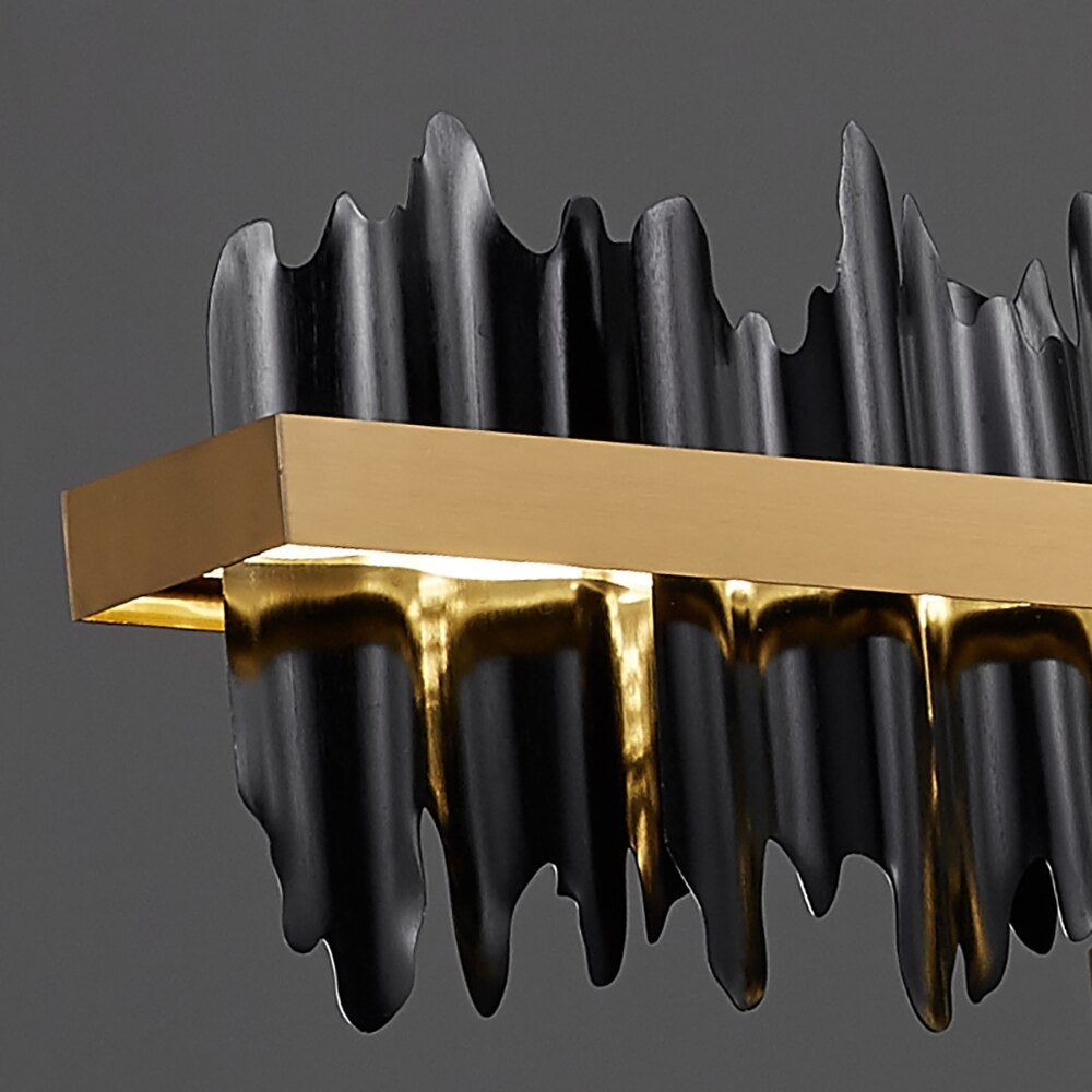 Francesco Drip Wave Gold Bar Chandelier