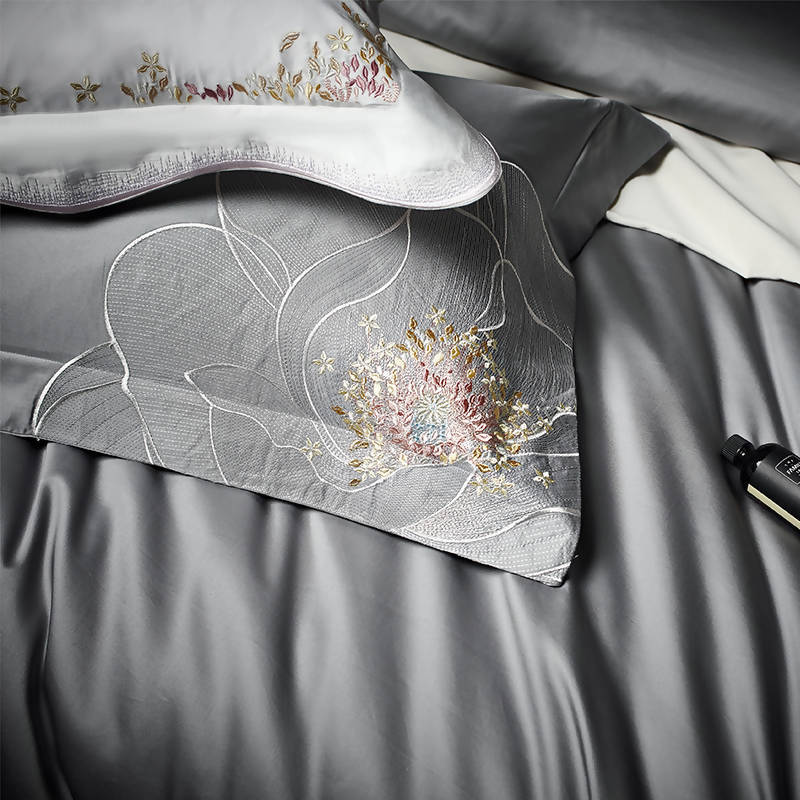 Jameela Luxury Embroidery Cotton Duvet Cover Set