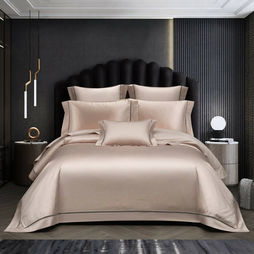 Catalin Gold Egyptian Cotton Pattern Jacquard Luxurious Bedding Set