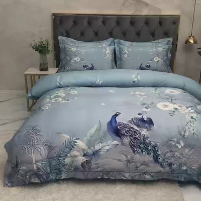 Ludovica Peacock 100% Cotton Digital Printing Bedding Set