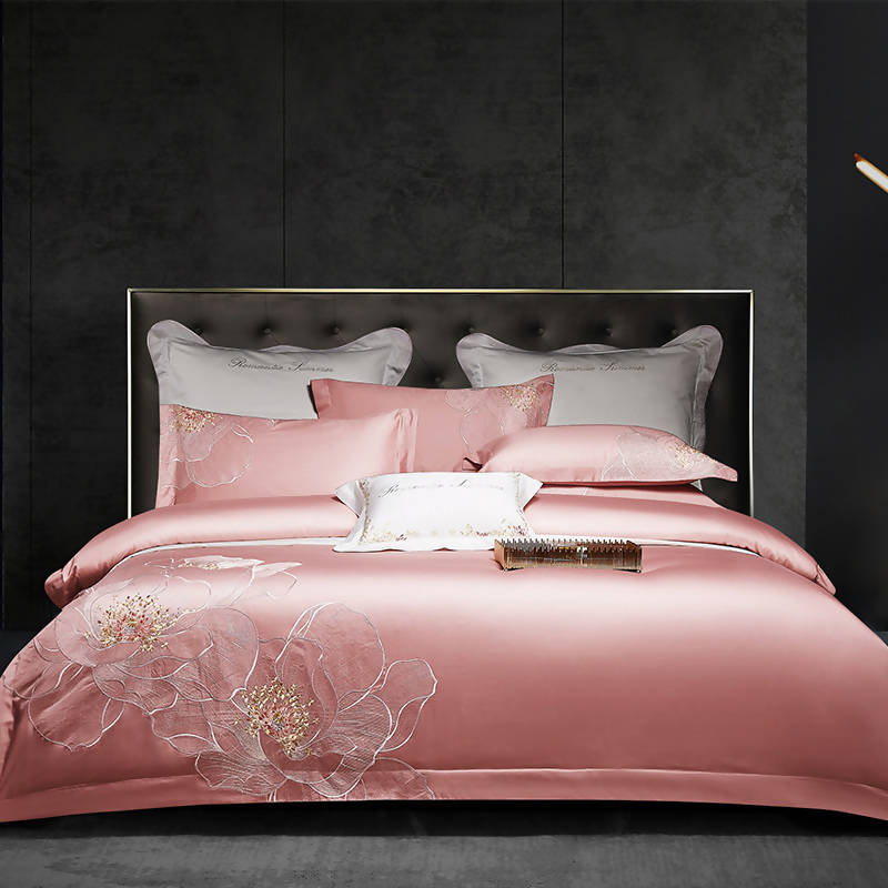 Jameela Luxury Embroidery Cotton Duvet Cover Set