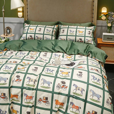 Horse Beauty Luxury 100% Egyptian Cotton High-end Bedding Set