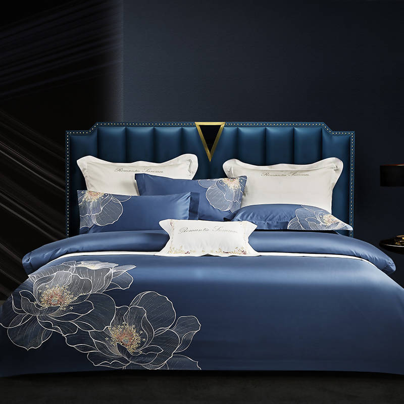 Jameela Luxury Embroidery Cotton Duvet Cover Set