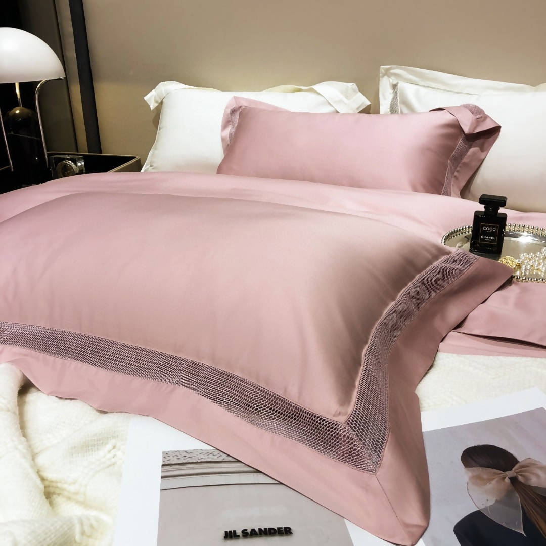 Elvio 100% Cotton Embroidery Elegant Luxury Bedding Set