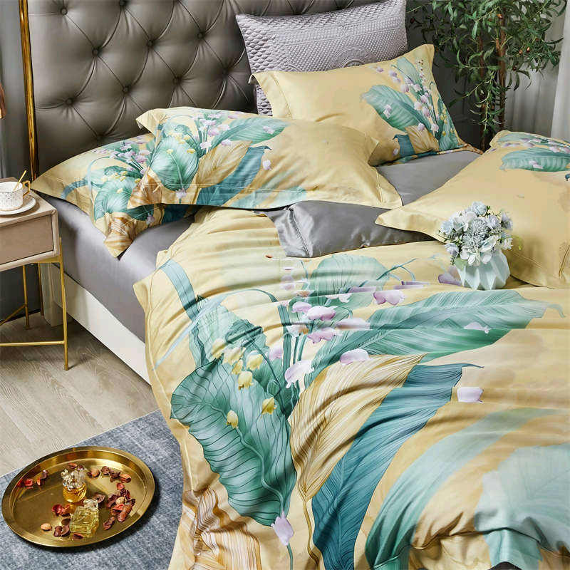 Beatrice High-end Luxury Pure Cotton Digital Printing Bedding Set