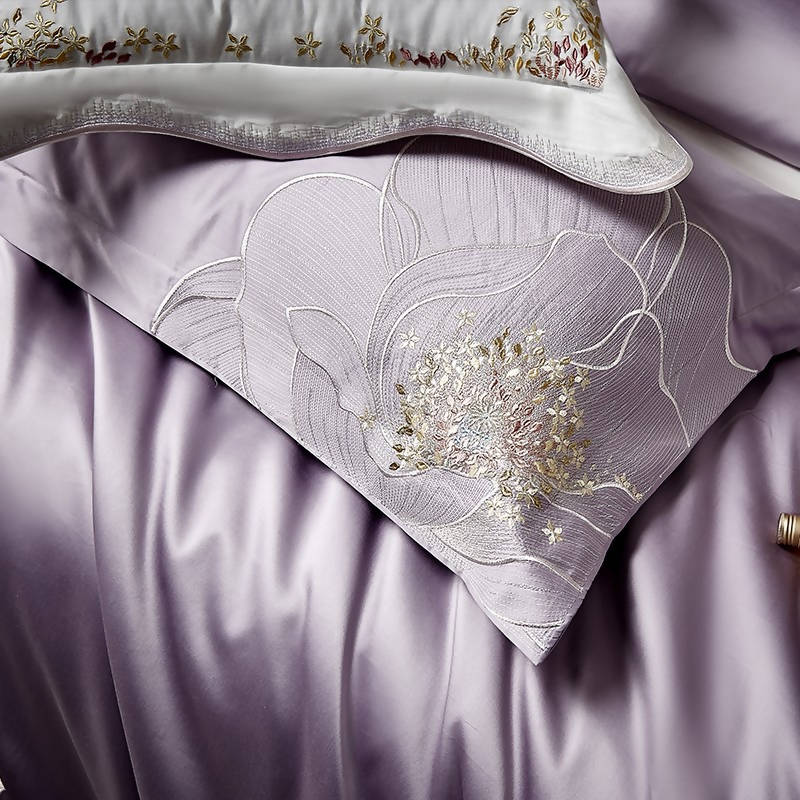 Jameela Luxury Embroidery Cotton Duvet Cover Set