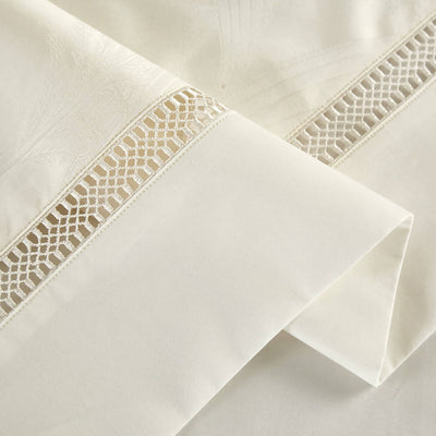 Valentina Cream 100% Egyptian Cotton Luxury Jacquard Bedding Set