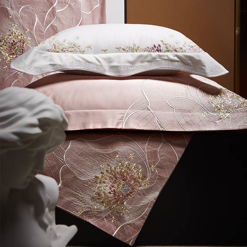 Jameela Luxury Embroidery Cotton Duvet Cover Set