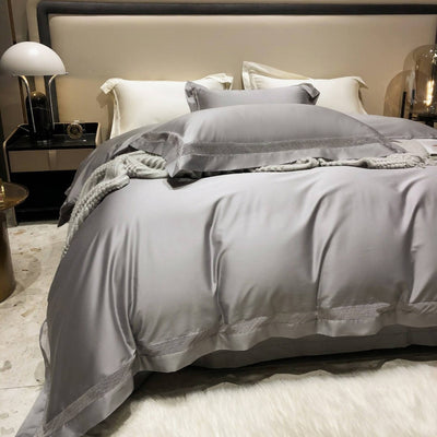 Elvio 100% Cotton Embroidery Elegant Luxury Bedding Set