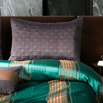 Giulietta Green Jacquard Cotton High-end Luxury Bedding Set