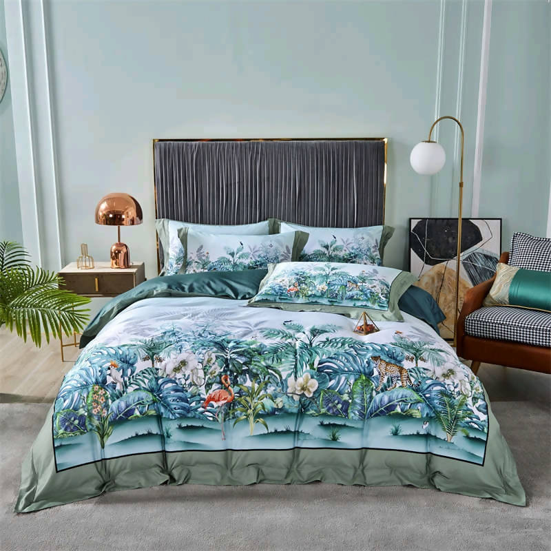 Beatrice High-end Luxury Pure Cotton Digital Printing Bedding Set