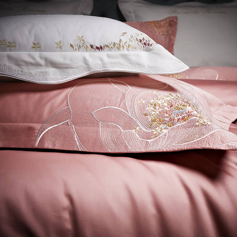 Jameela Luxury Embroidery Cotton Duvet Cover Set