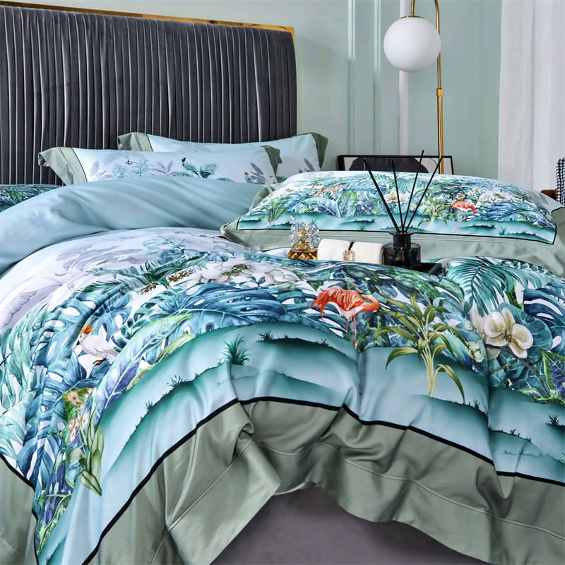 Beatrice High-end Luxury Pure Cotton Digital Printing Bedding Set