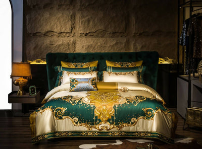 Florentina Luxury Silk 1800TC High-end Embroidery Bedding Set