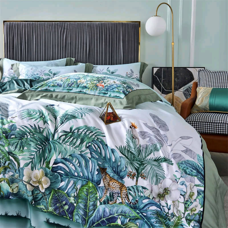 Beatrice High-end Luxury Pure Cotton Digital Printing Bedding Set