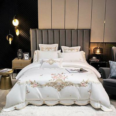 Giuseppina Cotton Luxury Italian Palace Embroidery Bedding Set