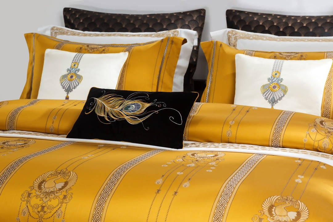 Raffaele Golden High-End Cotton Jacquard Bedding Set