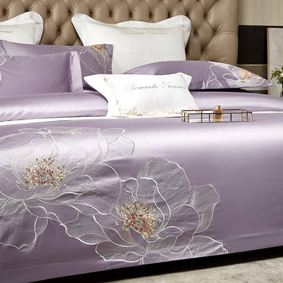 Jameela Luxury Embroidery Cotton Duvet Cover Set