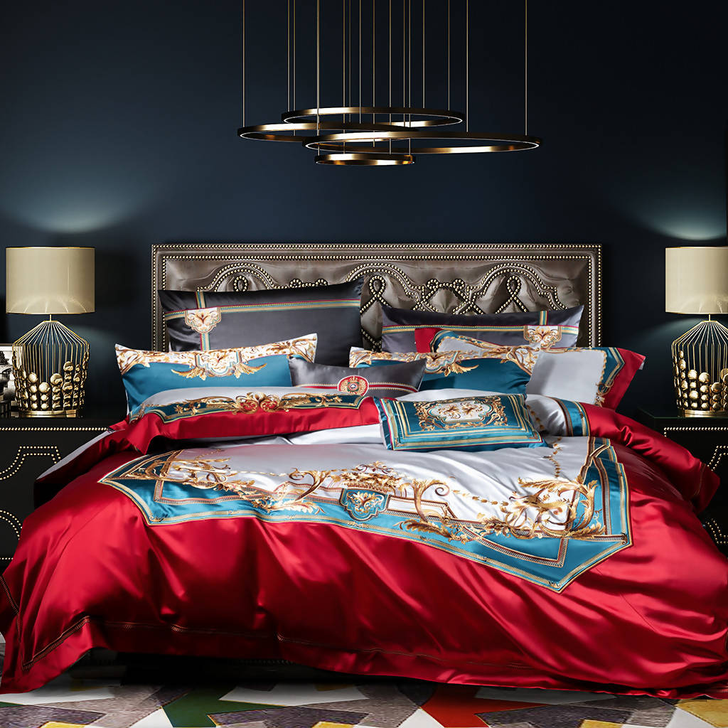 Daniela Palace Villa Embroidery Luxury Bedding Set