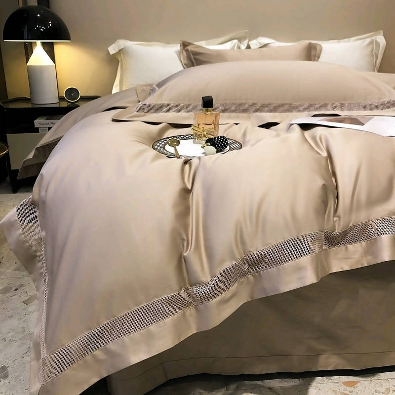 Elvio 100% Cotton Embroidery Elegant Luxury Bedding Set