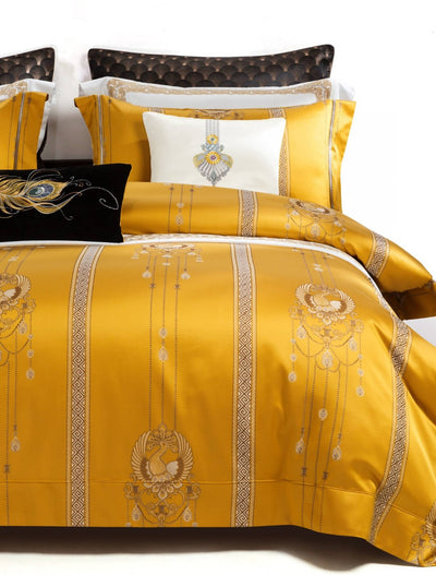 Raffaele Golden High-End Cotton Jacquard Bedding Set