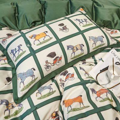 Horse Beauty Luxury 100% Egyptian Cotton High-end Bedding Set