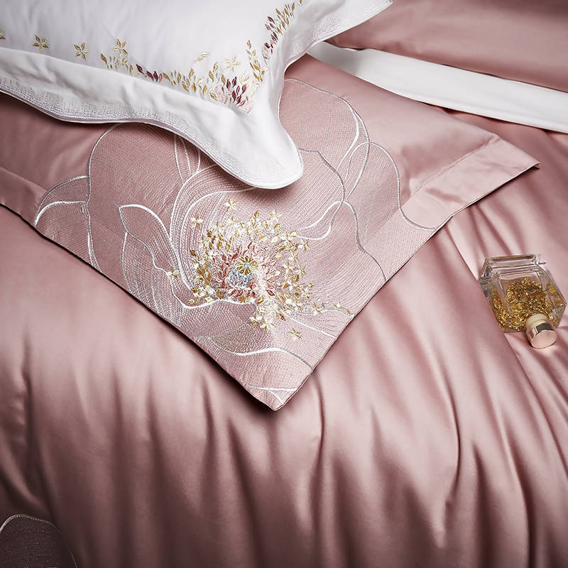 Jameela Luxury Embroidery Cotton Duvet Cover Set