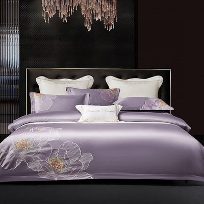 Jameela Luxury Embroidery Cotton Duvet Cover Set