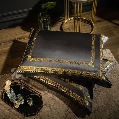 Lucas Navy Palace High-end Embroidery Luxury Bedding Set