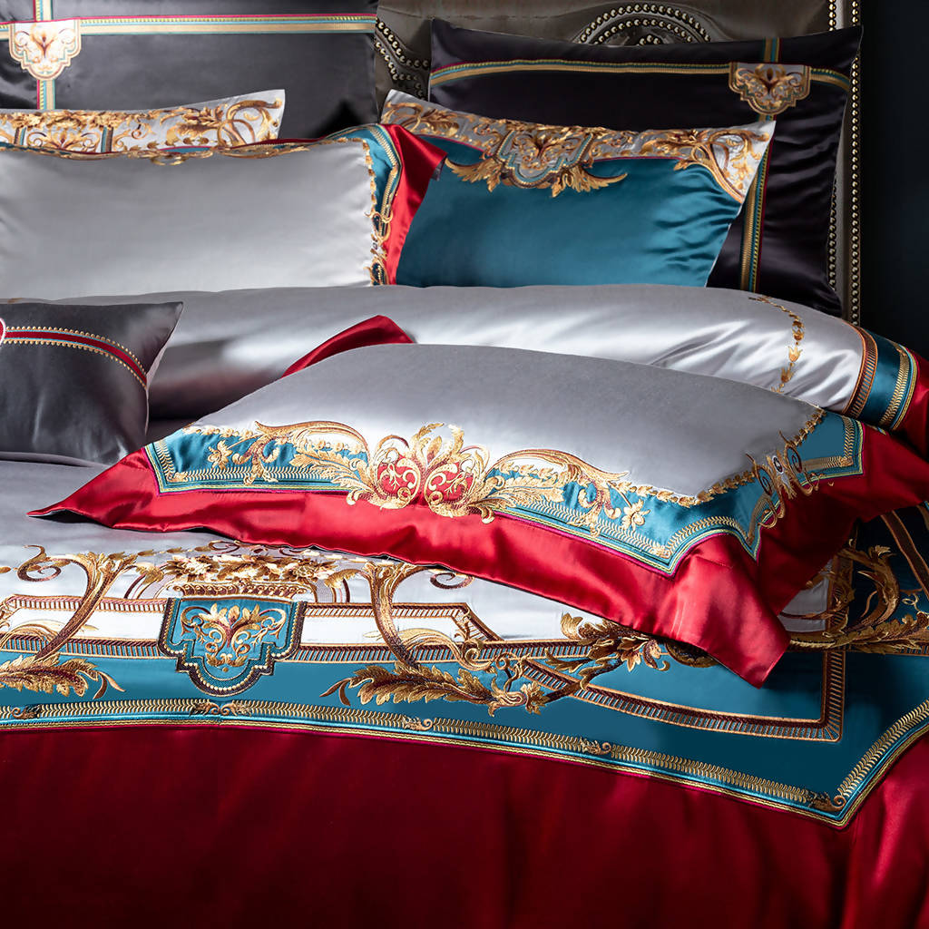 Daniela Palace Villa Embroidery Luxury Bedding Set