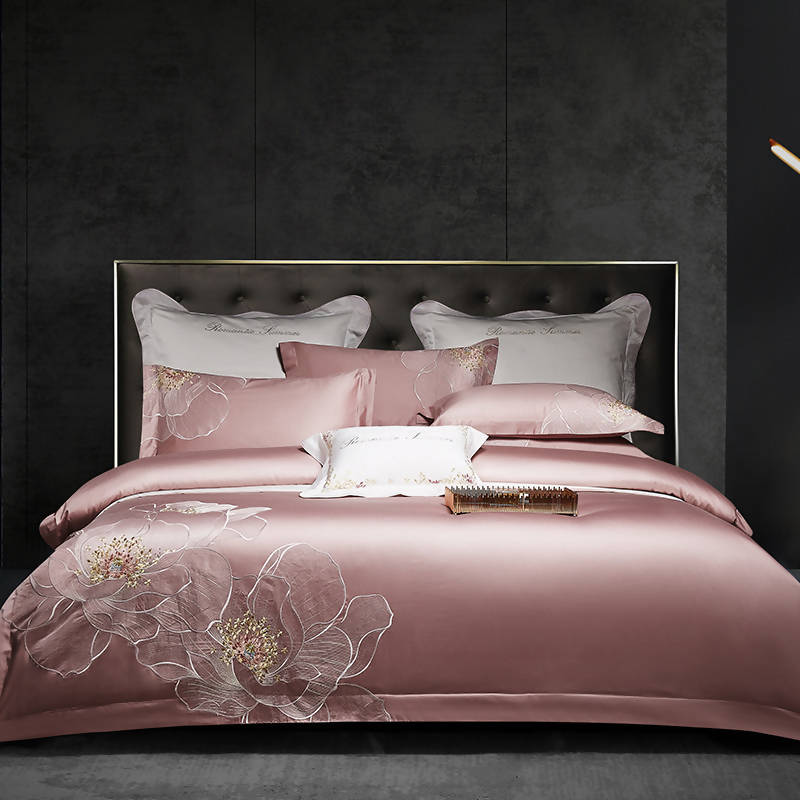 Jameela Luxury Embroidery Cotton Duvet Cover Set