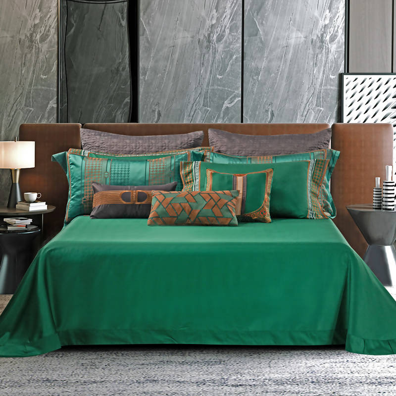 Giulietta Green Jacquard Cotton High-end Luxury Bedding Set