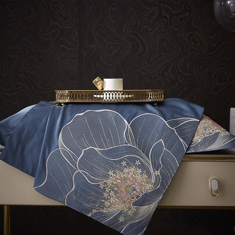 Jameela Luxury Embroidery Cotton Duvet Cover Set