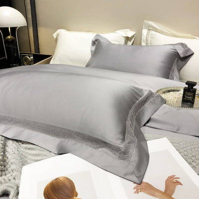 Elvio 100% Cotton Embroidery Elegant Luxury Bedding Set