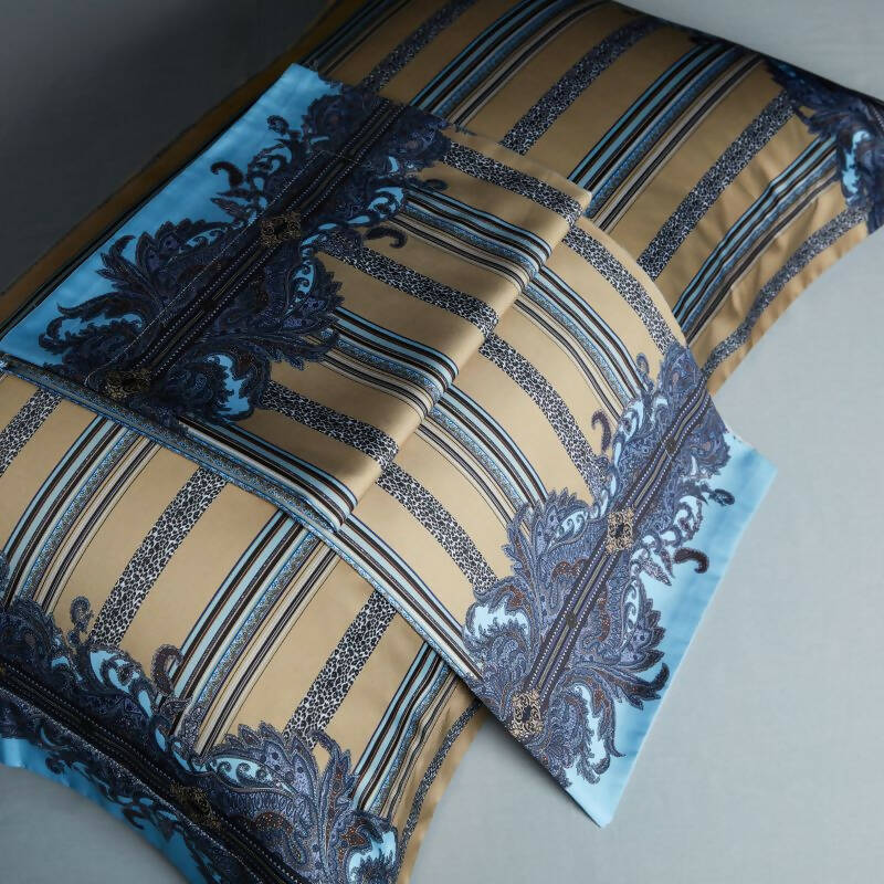 Loveanu Egyptian Cotton Satin 1200TC Digital Printed Bedding Set