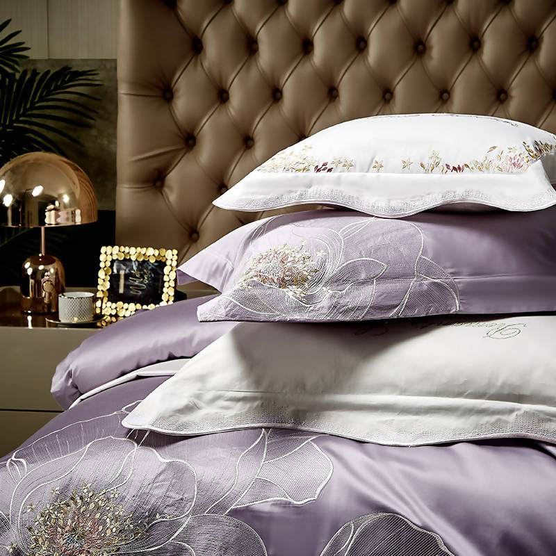 Jameela Luxury Embroidery Cotton Duvet Cover Set